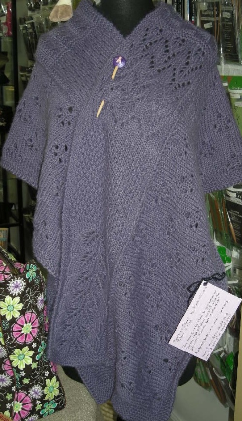 A Shawl for Rosanne (email the shop for free pattern-directions to this beautiful work of art)